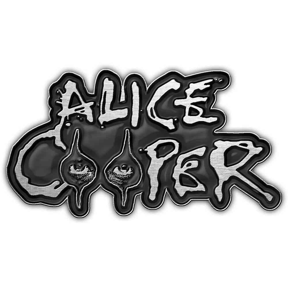 Alice Cooper - Eyes Button pin - Schwarz/Silberfarben